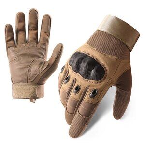Touch Screen Tactical Gloves Beige Full Finger Outdoor Riding Hiking Work Gloves